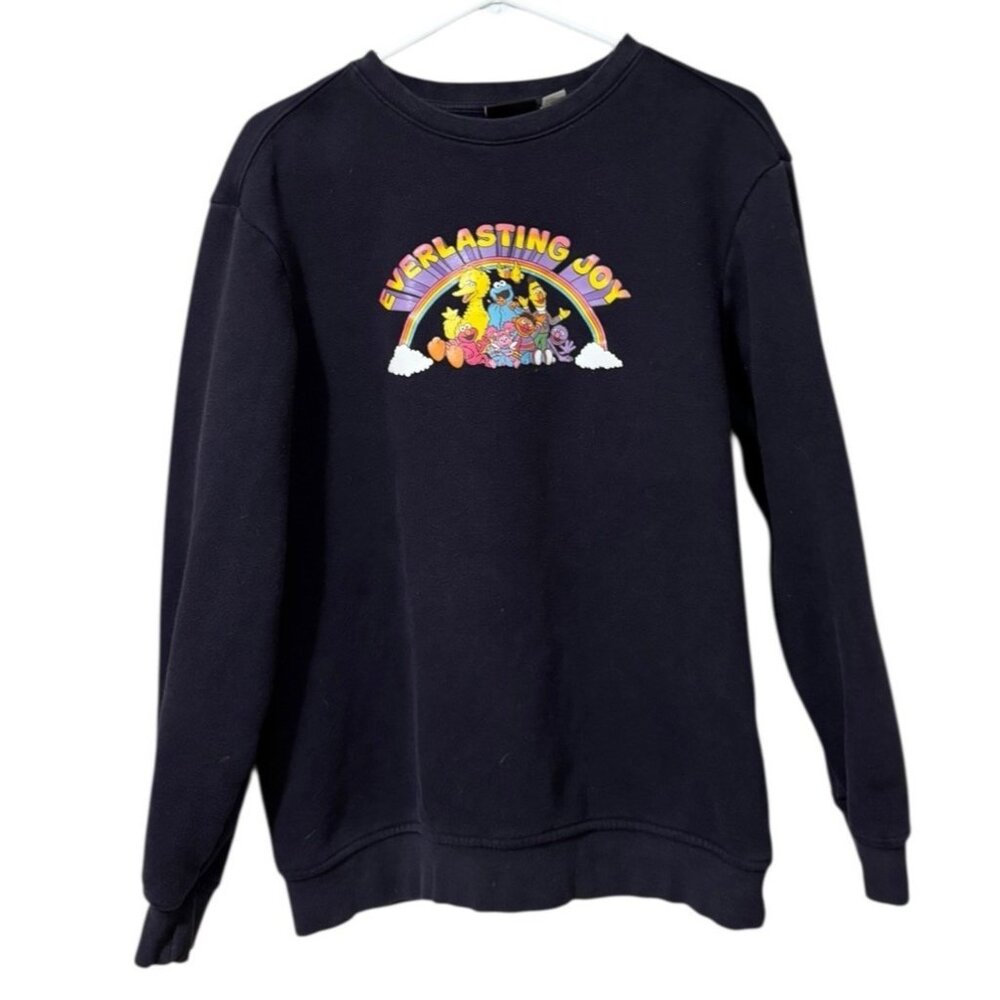 H & M Sesame Street Women Size Small Everlasting Joy Graphic Sweatshirt Cartoon